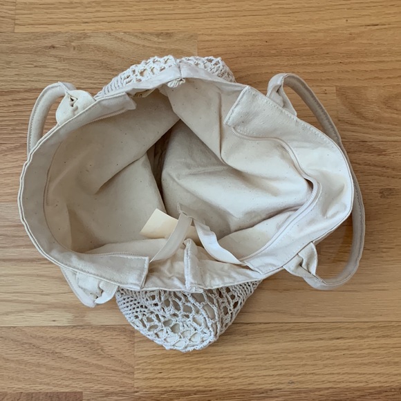 📍FIRM📍VTG Cotton Knit and Canvas Tote MUST BUNDLE - Picture 3 of 15